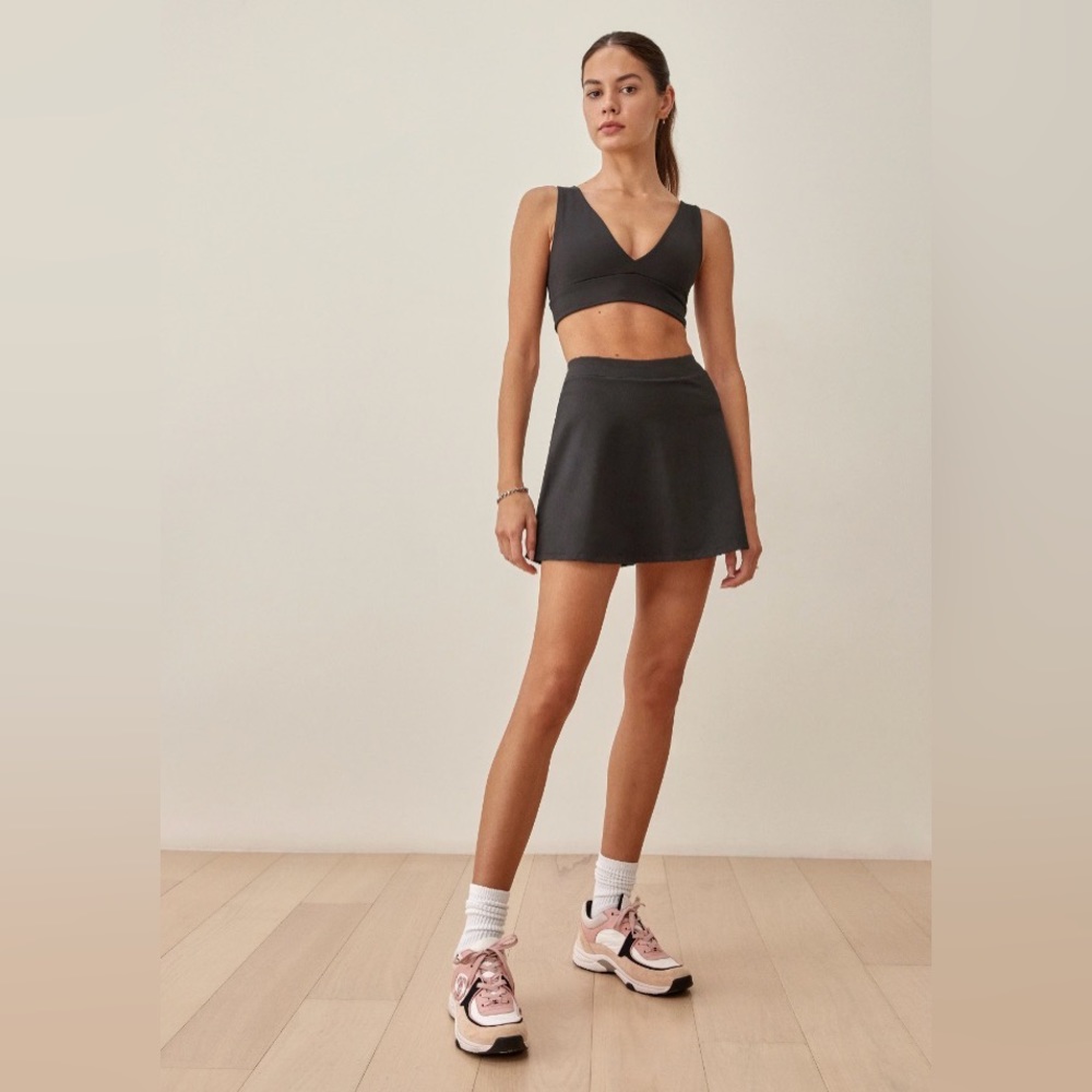 Reformation Tiffany Ecostretch Active Skort - Black - XS